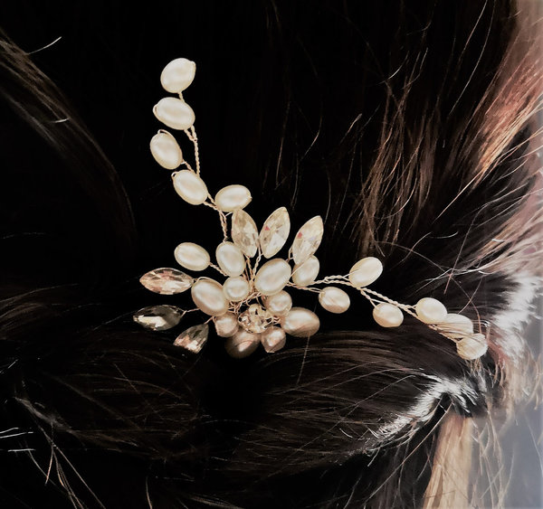 Haarklemme, Haarspange, Blume, Vintage-Stil, Haarnadel, Hochzeit
